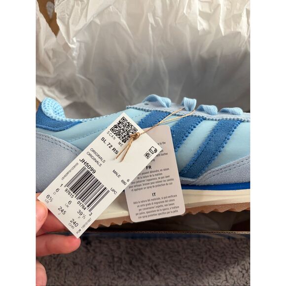 NEW IN BOX Adidas Originals SL 72 RS Shoes Size 6.5 Mens Ink Blue Clear Sky